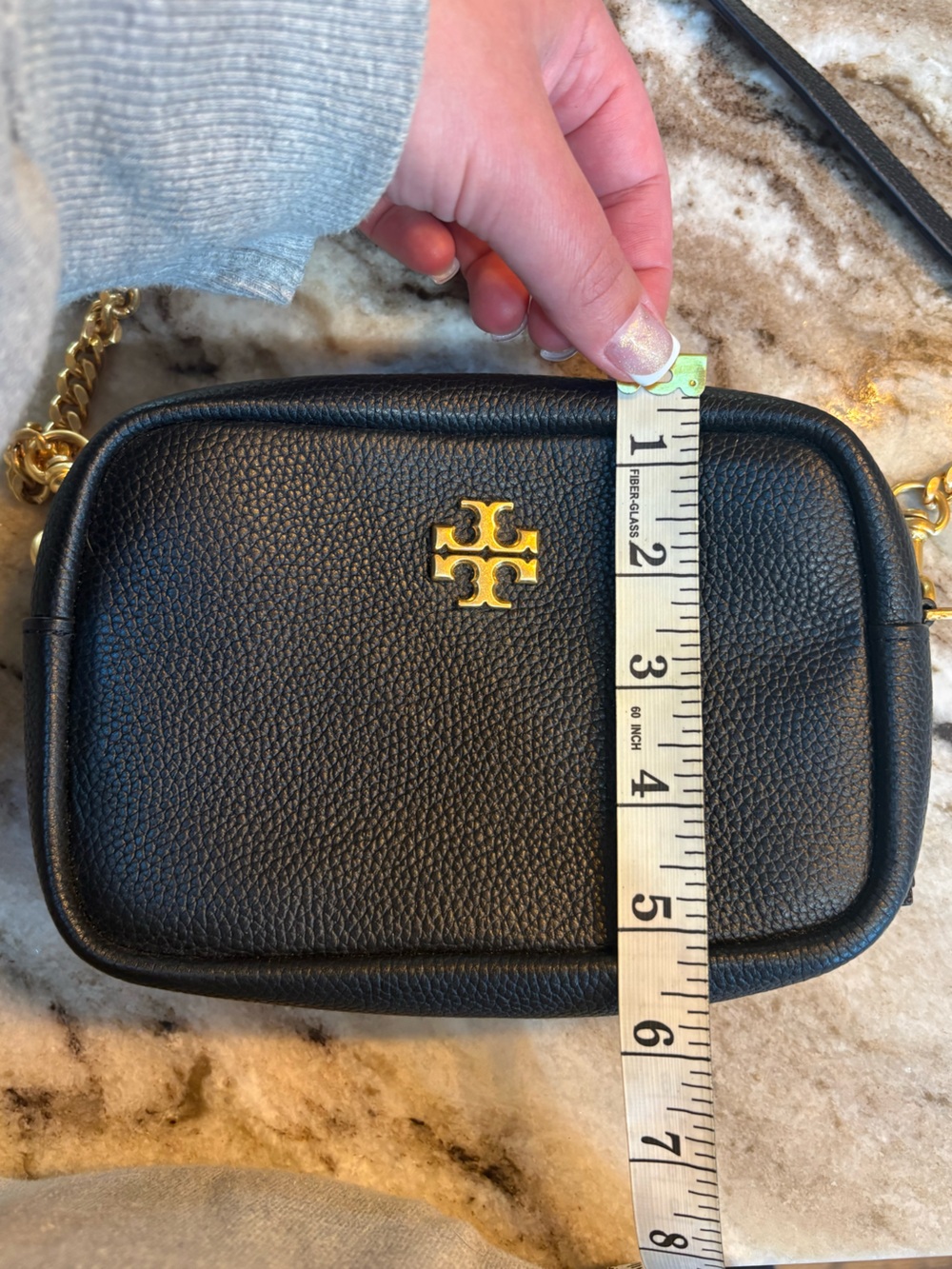 Tory Burch Black Pebbled Leather Crossbody - Picture 9 of 9